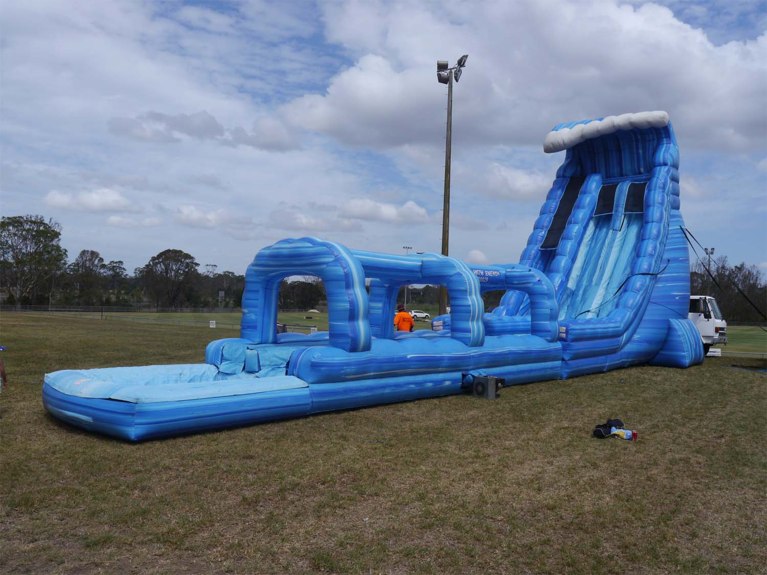 Juegos de tobogán de agua inflable comercial, parque infantil, juguete inflable al aire libre