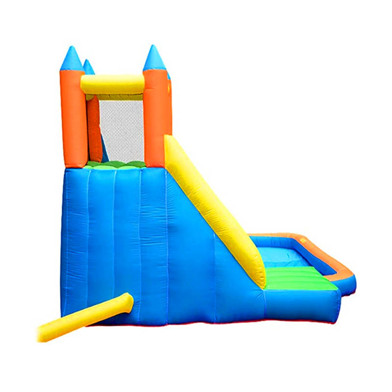 Tobogán acuático inflable con piscina de chapoteo